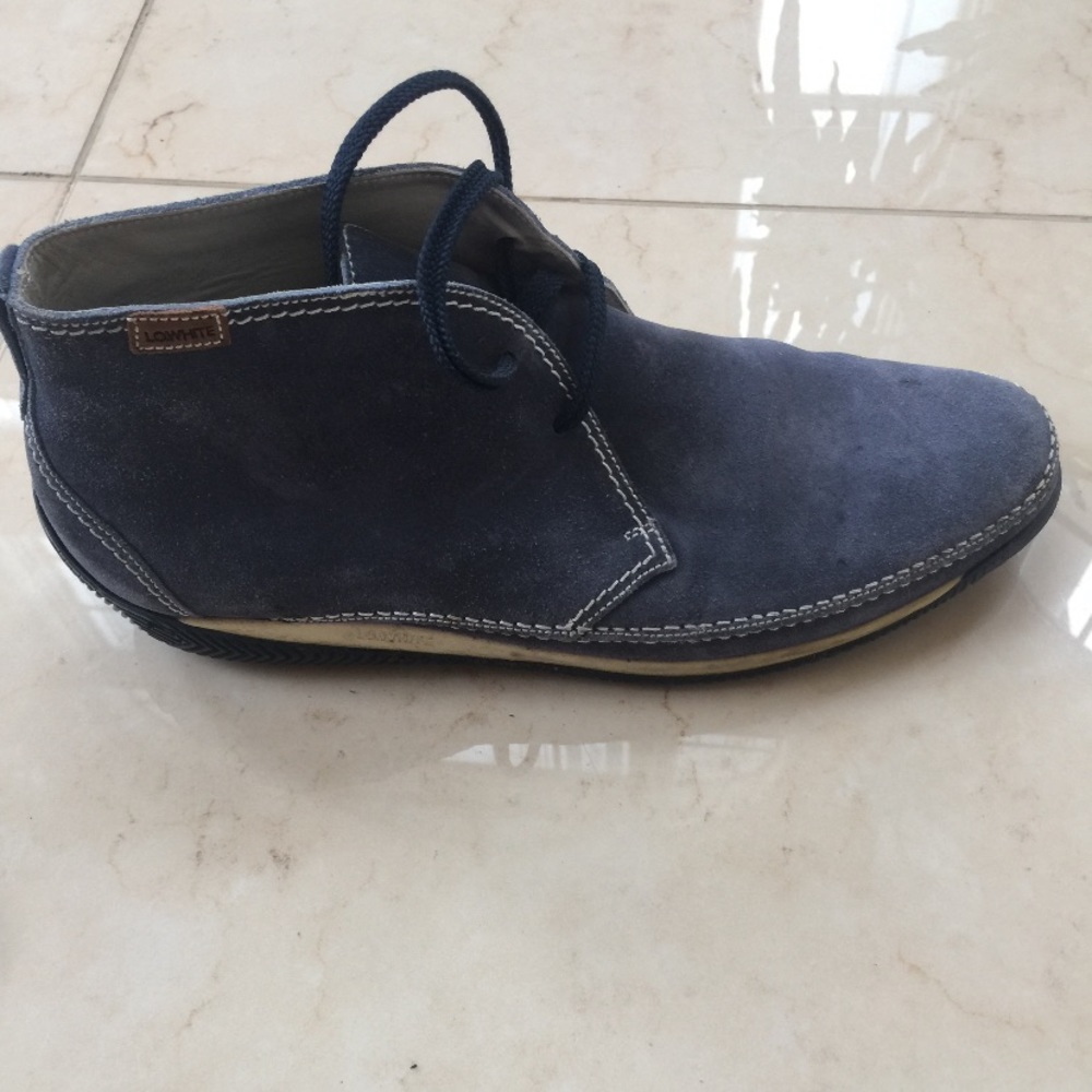 L.O. White Italian Navy Suede Chukka Boots Size 9 Made in Italy
